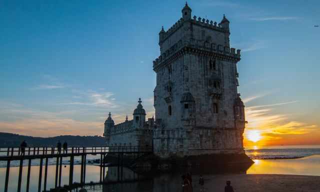 Belem Tower before sunset