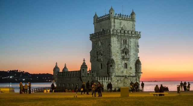 Belem Tower during sunset