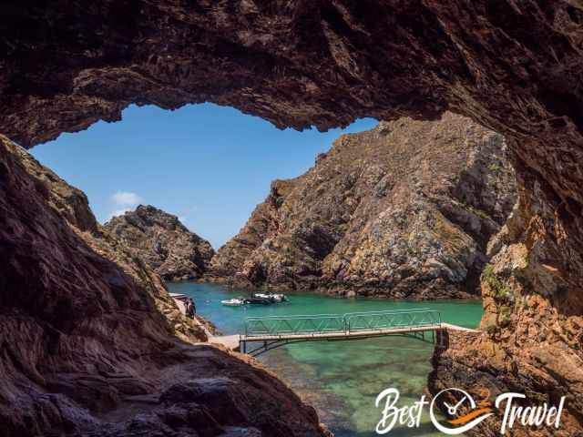 The view out of one of the many caves.