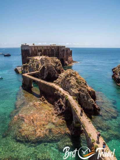 The fortress and bridge with visitors