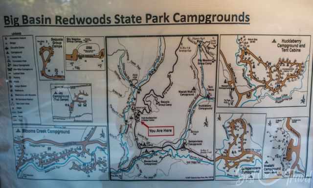 Campground map of Big Basin