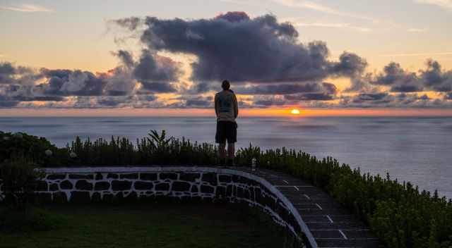 Sunset nearby from viewpoint Lomba do Vasco