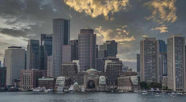 Boston Harbour Skyline in the morning