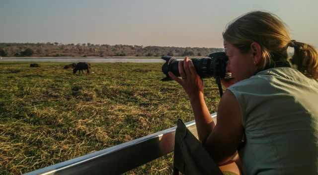 Me taking a picture of the game in Chobe