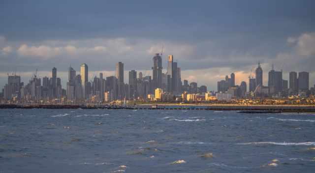 Melbourne Skyline from Brighton Beach