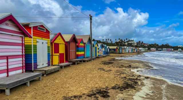 Beach Huts at Brighton close to Melbourne