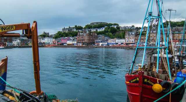 Oban Port and Town Center