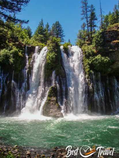 The view to the falls from the base