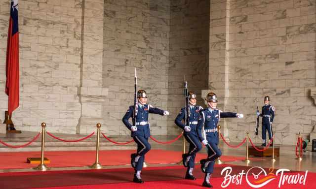 These three soldiers were released from the guard after one hour.