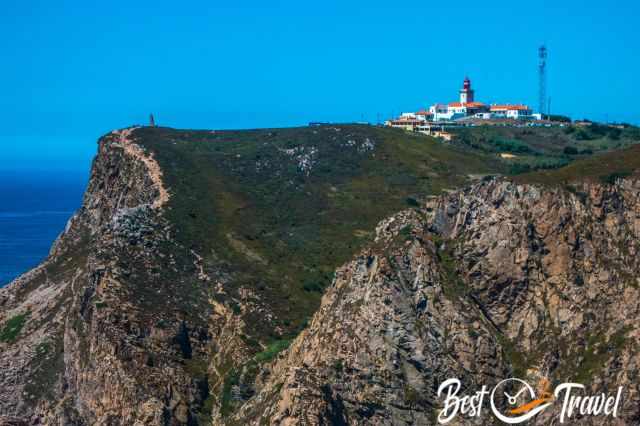 View to Cabo da Roca from a coastal path in the south