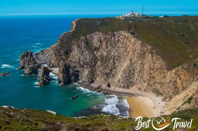 Cabo da Roca and the most westerly point from the distance.