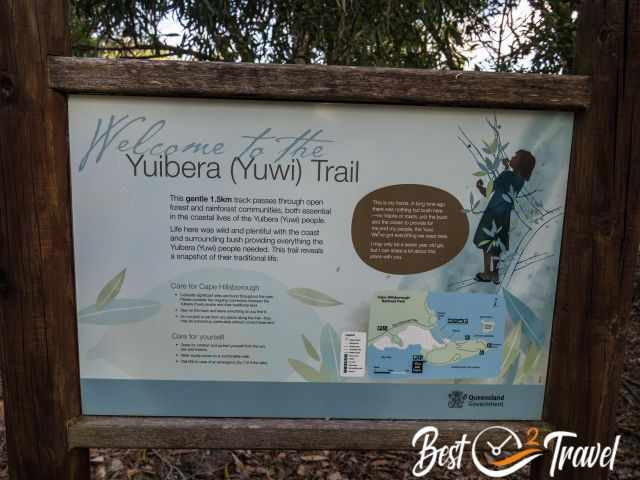 Information board for the Yuwi Trail