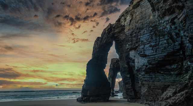 Cathdral Beach at sunrise