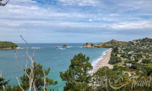 View of Hahei from the Cathedral Cove walk