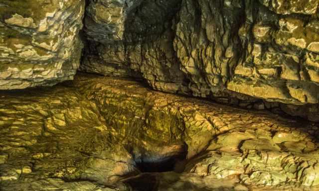 The exit of the cave stream.