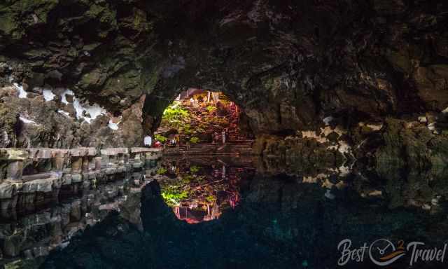Jameos del Agua Cave and Lake inside