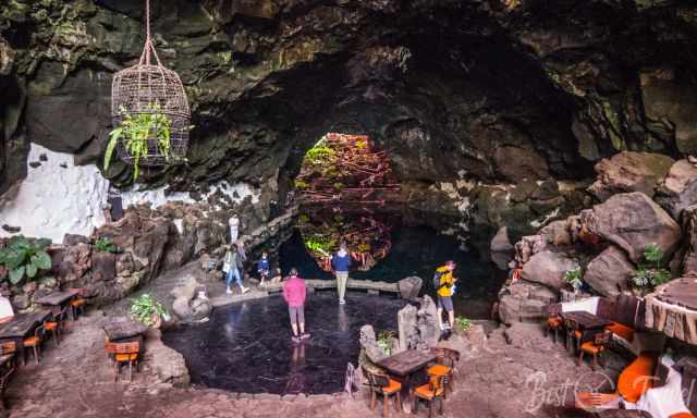 The cafe after the Jameos del Agua lake 