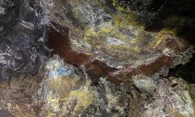 The cave ceiling