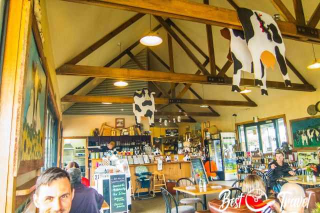 The restaurant of the cheese shop near by the Blue Tier