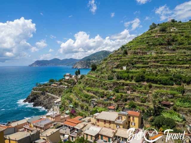 The recultivated terraces of Cinque Terre.