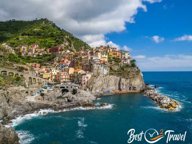 Blick nach Manarola vom Aussichtspunkt gegenüber