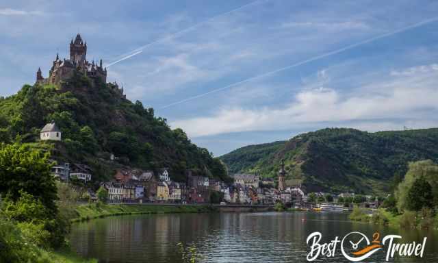 View to Reichsburg from Mosel River