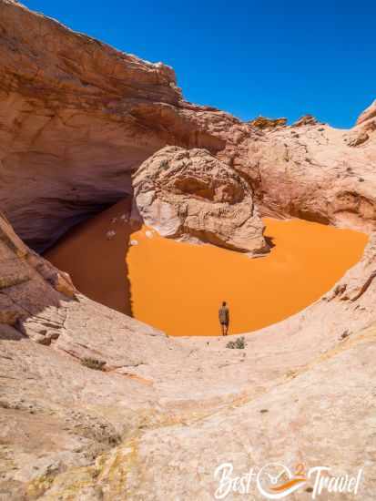 A hiker deep down at the Cosmic Ashtray