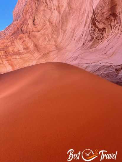 The pristine orange sand in the Cosmic Ashtray