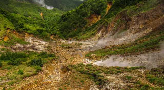 Volcanic activity in Morne Trois Piton