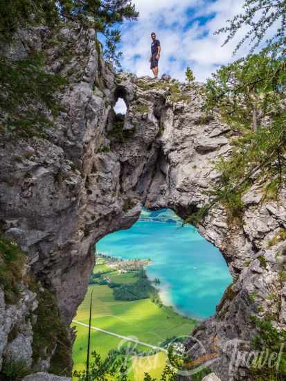 Drachenloch or Dragon's Hole shortly after the summit