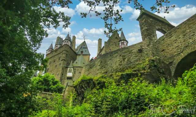 View up to Eltz Castle from the Eltz stream