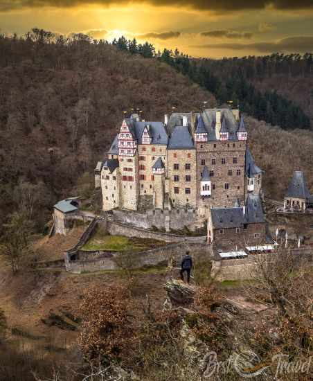 Eltz Castle at sunset