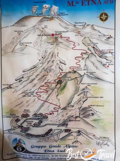 The Etna Map at the ticket centre.