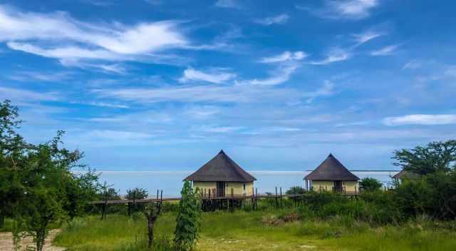 One of the camps at Namutomi Fort next to the waterhole