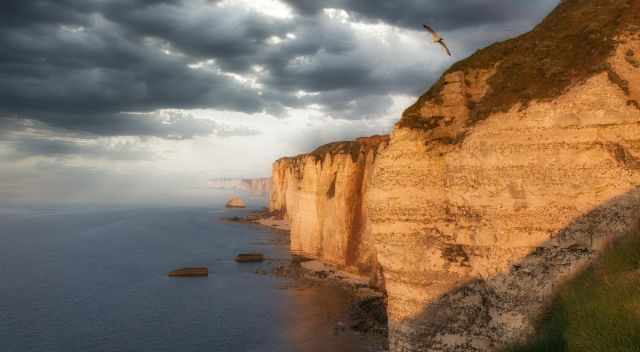 Rainfall at Etretat