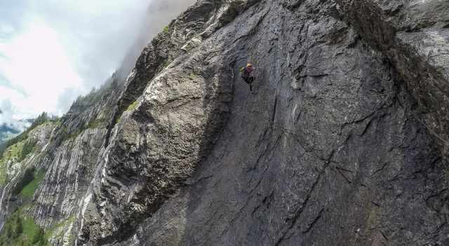 Me climbing a 1000 m high wall