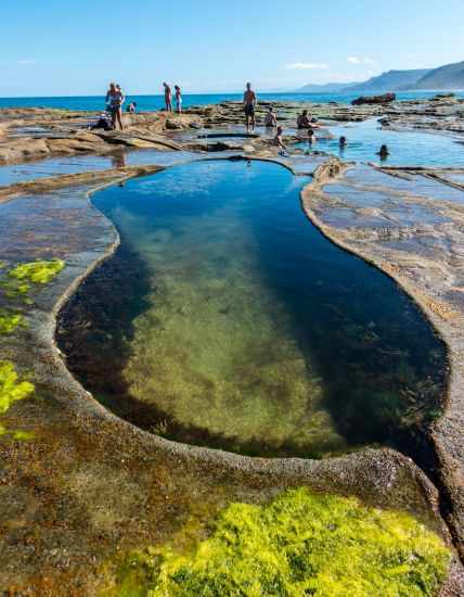 The Figure 8 Pools with young people around.