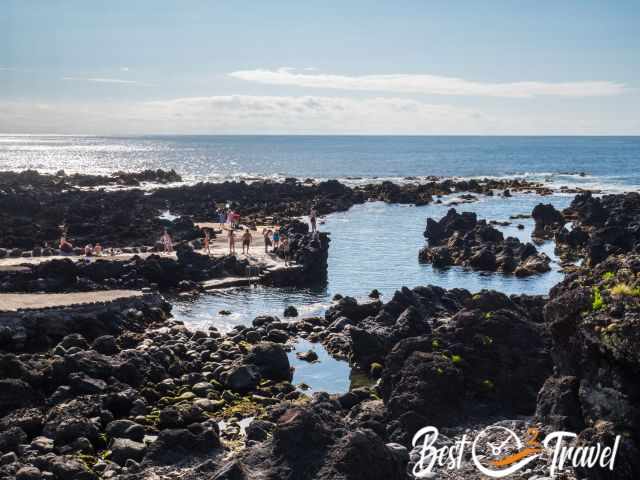 The natural swimming pool at Faja Grande