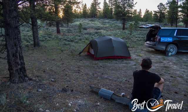 Remote Camping in the Forest