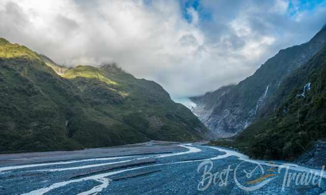 Franz Josef in the distance from the Glacier Valley Walk