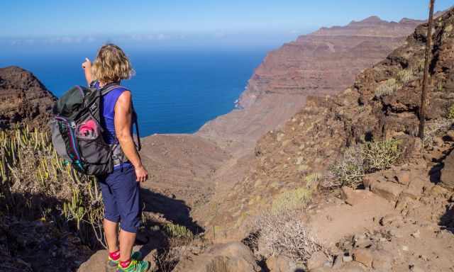 The view from the top of the Güi Güi each hike into the canyon and the sea