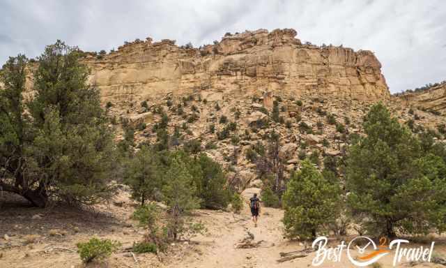 The hiking path to the Circle of Friends.