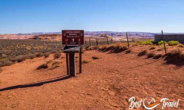 A backcountry registration at the trailhead