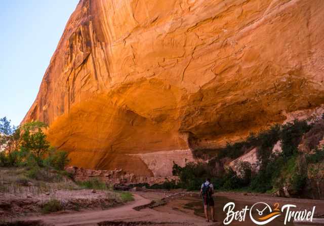 The huge orange shimmering canyon at Jakob Hamlin