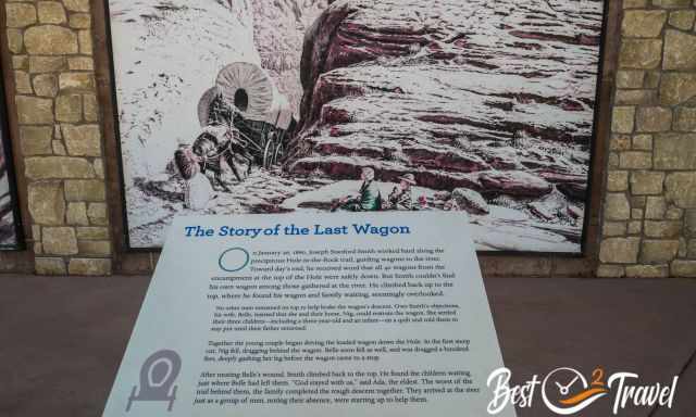 An information board about the last wagon on the HITRR