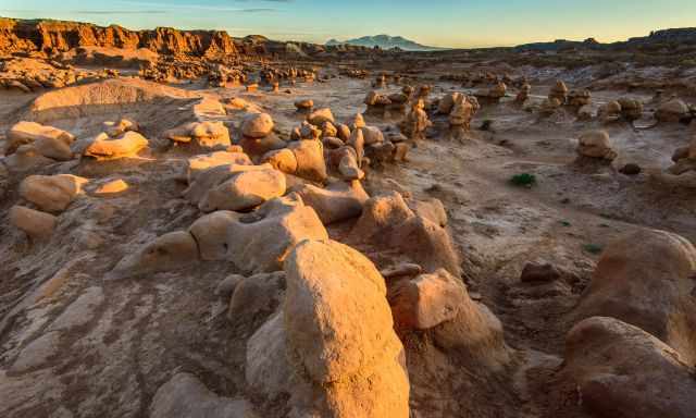 The desert floor full of hoodoos - goblins