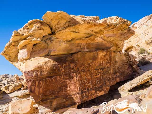 The Newspaper Rock in Gold Butte