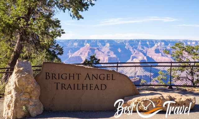 The Bright Angel Trailhead Sign
