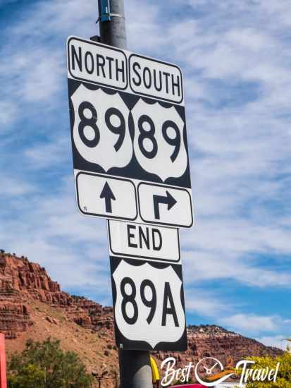 HW 89 North and South Sign
