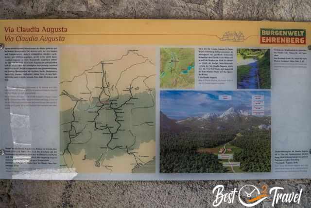 Information board in the exhibition at Ehrenberg castle